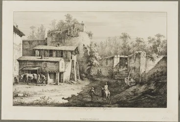 Landschap met ruiter en smid