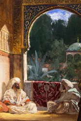 In het paleis van de sultan (detail), ongedateerd. (Olieverf op doek)
