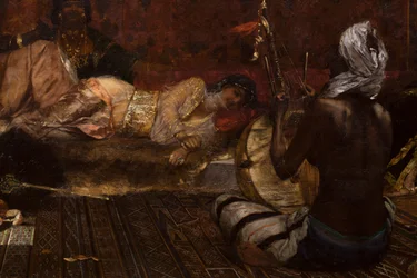 Interieur van een harem in Marokko (detail)