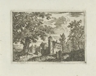 Kasteel in een landschap