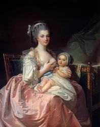 Moeder die haar kind voedt. 18e eeuw. Mâcon, Museum voor Schone Kunsten