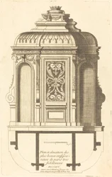 Plan en Elevatie van de Mooiste Biechtstoelen van Parijs, zeer getrouw gemeten