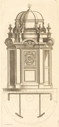 Plan en elevatie van de mooiste biechtstoelen van Parijs, zeer getrouw gemeten