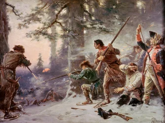 Slag op sneeuwschoenen 1757