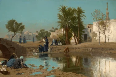 Fellahin bij het waterhalen
