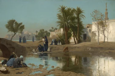 Fellah Vrouwen die Water Halen