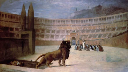Het laatste gebed van de christelijke martelaren. Schilderij van Jean-Leon Gerome (Jean Leon Gerome