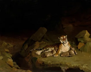 Tijger en Welpen, ca. 1884