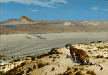 Tijger op wacht, c.1888