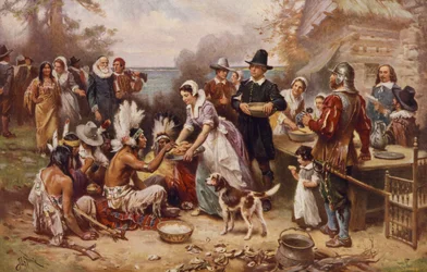 De eerste Thanksgiving van 1621, ca. 1932