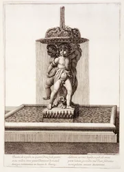 Fontein met drie vergulde dansers in Versailles, 1672