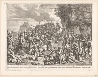 Mozes slaat water uit de rots