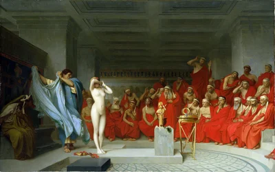 Phryne voor de Areopagus.