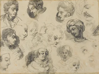 Schetsen van hoofden