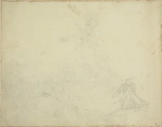 Studie van knielende figuur