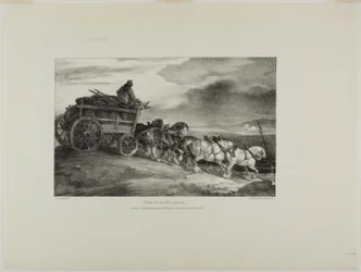 De kolenwagen, plaat 7 uit Diverse onderwerpen Naar het leven en op steen getekend (De Engelse suite)