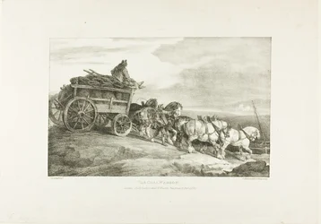 De kolenwagen, plaat 7 uit Diverse onderwerpen Getekend uit het leven op steen