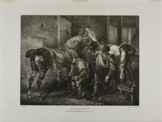 De Engelse hoefsmid, plaat 10 uit Diverse onderwerpen Getekend uit het leven en op steen (De Engelse suite)