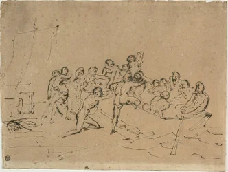 De redding van de overlevenden van het vlot van de Medusa