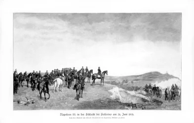 Napoleon III bij de Slag bij Solferino, 1863, 1900
