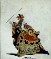 Médée. Kostuumontwerp voor de opera Thésée door Jean-Baptiste Lully, 1770-1778