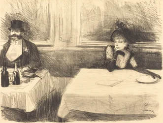 In het restaurant