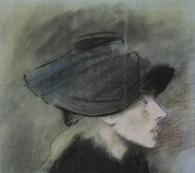 Portret van cabaretière Valéry Roumy