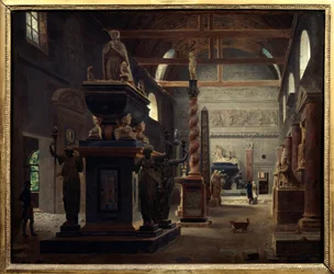 De introductiehal van het Musée des Monuments Français in het klooster van de Petites Augustins, rue Bonaparte in Parijs