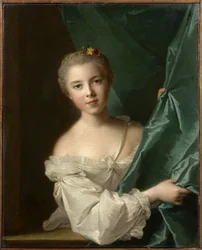 Portret van Eleonore Louise de Berville, markiezin de Hallay-Coetquen, 1751