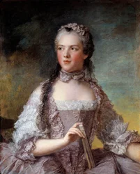 Portret van Madame Adelaide van Frankrijk (1732-1800), dochter van koning Lodewijk XV. Schilderij door Jean-Marc Nattier (1685-1766) 1749