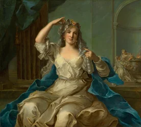 Portret van een dame als een Vestaalse maagd, 1759