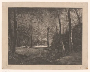 Herderin in het bos van Rochecardon