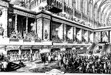 De kroning van Lodewijk XVI van Frankrijk