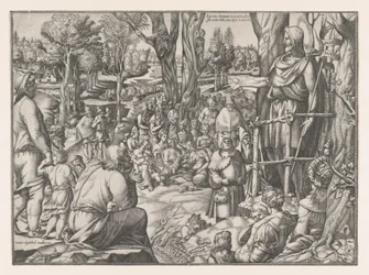 St. Johannes predikend in de woestijn