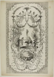 Feste Bacchique, plaat 97 uit "De werken van Antoine Watteau