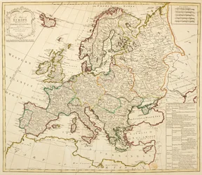 Een kaart van Europa, verdeeld in zijn rijken en koninkrijken, door J. Palairet met verschillende verbeteringen en toevoegingen van D