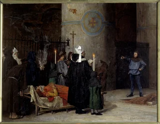 Begrafenis van Willem de Veroveraar in de Abdij aux Hommes van Caen