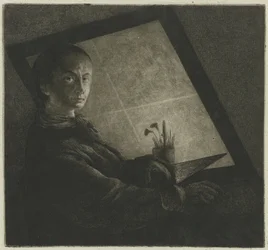 Zelfportret als graveur