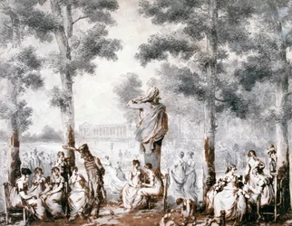 Het terras van de Tuilerieën, 1807