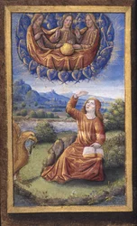 De Heilige Drie-eenheid uit Lettres bâtardes, ca. 1490-1510