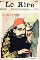 Karikatuur van Abdülhamid II (1842-1918) uit 