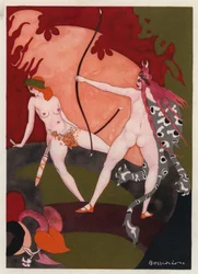 De Liefdesboeken van Ovidius: Zij achtervolgt de wilde dieren in de bossen