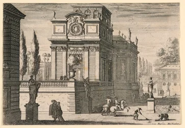 Een park van een kasteel