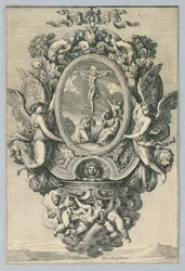 Ontwerp voor wijwatergoten, uit "Inventions Pour Faire des Plaques"