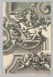 Ontwerp voor geschilderde lijsten, uit "Bordures de Tableau"