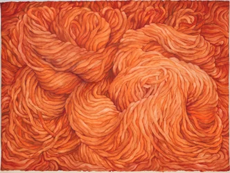 Wol gebrande sienna, 2013 (gouache op papier)