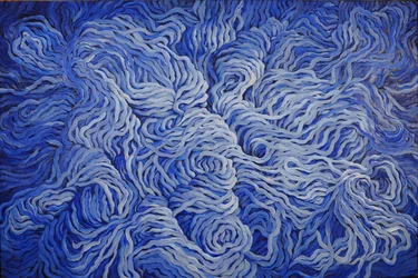 Wol marineblauw, 2013 (gouache op papier)