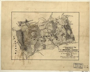 Een topografische kaart van dat deel van "The Manor of Leeds" dat toebehoort aan Col. M.G. Harman uit Staunton, Va. LOC 2005625200