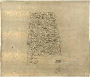 Basiskaart van Alabama. LOC 2005625108