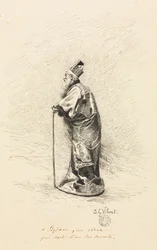 Studie voor de Tovenaar in "Conte de Fée" (Verhaal van een Fee)